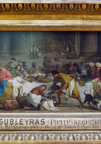 Pierre SUBLEYRAS - Le repas chez Simon - 1737, Tableau comandé par les chanoines du Latran pour leur couvent d'Asti.